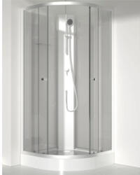 Aurlane Cabină de duș cu cădiță Aurlane White Sea 90x90x210 cm, sticlă securizată 5 mm, profil alb (CAB211)