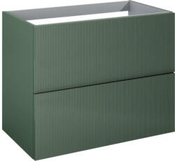 Jungborn Dulap bază lavoar baie suspendat Jungborn NONUS 80 cm PAL verde mat 2 sertare (169083)