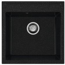 FAT Chiuvetă bucătărie granixit 1 cuvă FAT Avangard 225 51x51 cm fără picurător Galaxy Black (225-422) Chiuveta