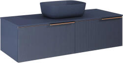 Jungborn Dulap bază lavoar baie suspendat Jungborn NONUS 120 cm PAL albastru navy mat 2 sertare (169484)