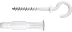 Tox Dübel Dibluri plastic cu cârlig rotund alb Tox Pirat Will 8x51 mm, pachet 2 bucăți (51701111)