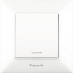 Panasonic Întrerupător simplu Panasonic Arkedia Slim, cu lumină, alb, incl. ramă (P-SA.1L)
