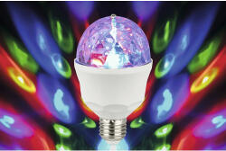 Briloner Bec LED RGB Briloner Disco E27 3W, glob A80, auto-rotativ (0528-003)
