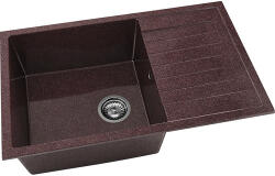FAT Chiuvetă bucătărie granixit 1 cuvă FAT Avangard 228 49x80 cm cu picurător Bordo reversibilă (228-100) Chiuveta