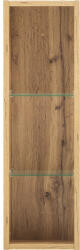 Möbelpartner Raft baie 21, 6x70, 7 cm PAL stejar Alina VE50 2 polițe sticlă (140239)