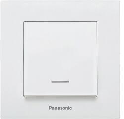 Panasonic Întrerupător simplu Panasonic Karre Plus, cu lumină, alb, incl. ramă (P-KP1L)