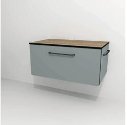 Devo Dulap bază lavoar baie suspendat Devo Sonus 2.0 77x36 cm MDF verde/stejar bardolino sertar cu închidere lentă (SO2-SU1S77x36F72K51)