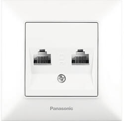 Panasonic Priză date RJ45 dublă Panasonic Arkedia Slim CAT5e, alb, incl. ramă (P-SA.CAL2.5)
