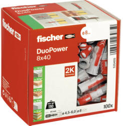 Fischer Befestigungssysteme Diblu nylon Fischer 8x40 mm, set 100 bucăți (535455)