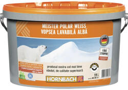 Hornbach Vopsea lavabilă Hornbach Meister Polar Weiss fără conservanți 10 l (500371)