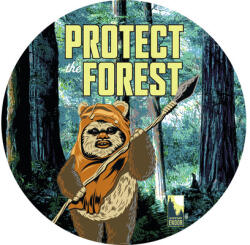 Komar Fototapet rotund autoadeziv Komar DD1-015 Star Wars Protect the Forest Ø 125 cm (DD1-015)