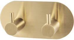 form&style Cuier baie form&style, 2 agățători, montaj prin lipire, auriu (HSM-0637G)