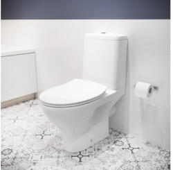 Cersanit Set vas WC cu rezervor, mecanism și capac Cersanit Moduo 652, evacuare orizontală, alb (K116-004)