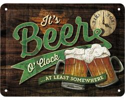 Nostalgic-Art Tablou metalic decorativ Nostalgic-Art Beer O'Clock 15x20 cm (26214)