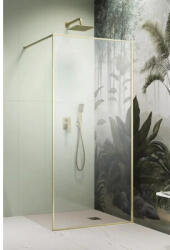 Radaway Duș Walk In Radaway Modo F Brushed Gold II, 90x200 cm, sticlă securizată transparentă, profil auriu (10409094-99-01)