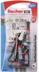 Fischer Befestigungssysteme Dibluri plastic autoforante cu cârlig Fischer DuoBlade EasyHook 6x44 mm, 6 bucăți, pentru gipscarton (557919)