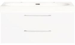 Differnz Set mobilier baie Somero, incl. bază lavoar și lavoar 100 cm alb lucios (36.104.86)