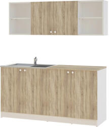 haaus Mobilă de bucătărie Sena, L 160 cm, alb/stejar Sonoma (910020)