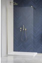 Radaway Duș Walk In Radaway Modo New II, 100x200 cm, sticlă securizată transparentă, profil auriu periat (389104-99-01)