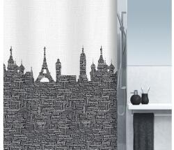 spirella Perdea de duș spirella Urban Textil 180x200 cm negru/alb (1.015.558) Perdea de dus