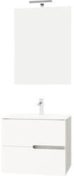 Savini Set mobilier baie Savini Due Miami 60 cm, incl. bază lavoar, lavoar ceramic și oglindă (MIAMI60/F00/RG)