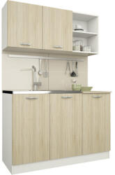haaus Mobilă de bucătărie Ara, L 120 cm, alb/stejar Sonoma (911287)