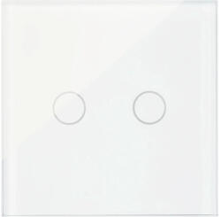 PNI Întrerupător & variator touch dublu PNI SafeHome, alb, sticlă (PNI-DIM202)