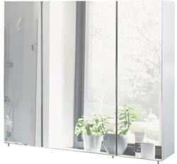 Möbelpartner Dulap baie cu oglindă Basic 90x70 cm PAL alb 3 uşi (134108)