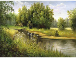Pure Living Tablou canvas Pure Living At the River 84x116 cm (UK012W5)