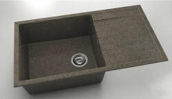 FAT Chiuvetă bucătărie granixit 1 cuvă FAT Avangard 229 49x90 cm cu picurător Walnut Toffee reversibilă (229-330) Chiuveta