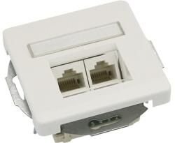 ROTH LANGE Priză date RJ45 dublă Roth Lange Plus Cat. 3, alb (58756)