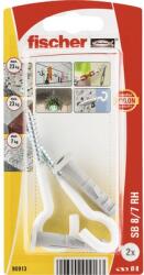 Fischer Befestigungssysteme Dibluri plastic cu cârlig rotund alb Fischer SB 8x40 mm, 2 bucăți (90913)
