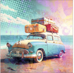 Pure Living Tablou sticlă Pure Living Trip To The Beach 30x30 cm (GLA2711A)