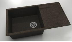 FAT Chiuvetă bucătărie granixit 1 cuvă FAT Avangard 229 49x90 cm cu picurător Brownie reversibilă (229-338) Chiuveta