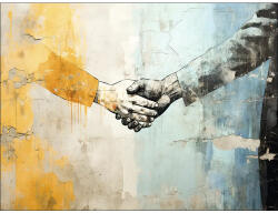 Pure Living Tablou canvas Pure Living Shake Hands 77x57 cm (AN2532F5)