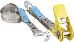 Mamutec Set chingi de fixare cu clichet & cârlig Mamutec 25mm x 5m, max. 800kg, gri, 2 piese (7003020-252)