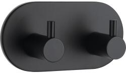 form&style Cuier baie dublu form&style cu lipire negru (HSM-0637D)