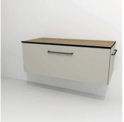 Devo Dulap bază lavoar baie suspendat Devo Sonus 2.0 97x36 cm MDF grej/stejar bardolino sertar cu închidere lentă (SO2-SU1S97x36F91K51)