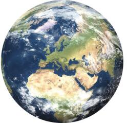 Pure Living Tablou sticlă rotund Pure Living Mother Earth Ø 20 cm (GLR153D)