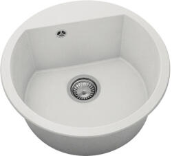 FAT Chiuvetă bucătărie fatgranit 1 cuvă FAT Avangard 223 Ø51 cm fără picurător Pure White (223-1000) Chiuveta