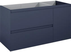 Jungborn Dulap bază lavoar baie suspendat Jungborn DECEM 120 cm MDF albastru navy mat 2 sertare 1 coș rufe dreapta (169016)