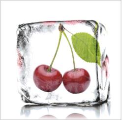 Pure Living Tablou sticlă Pure Living Cherry Sorbet 30x30 cm (GLA522A)