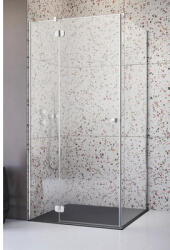 Radaway Set cabină de duș dreptunghiulară Radaway Torrenta KDJ cu cădiță de duș și sifon, 100Lx90 cm, sticlă transparentă, profil crom (202007)