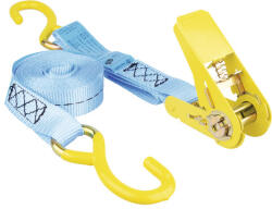 Mamutec Set chingi de fixare cu clichet și cârlig cauciucat Mamutec 25mm x 4m, max. 800kg, albastru, 2 piese (7003001-222)