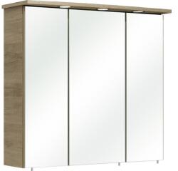 Pelipal Dulap baie cu oglindă pelipal 37-II 75x72 cm PAL stejar Sanremo 3 uşi iluminare LED (45.427.537)