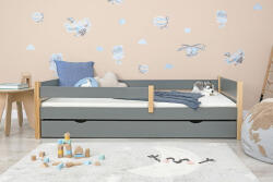 Ourbaby Scandie gyerek faágy leesésgátlóval - szürke