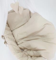 Tolo Toys Pamut ágynemű szett fonott kiságyhoz - bézs