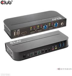 Club 3D KVM Switch - CSV-7210 (Dual DisplayPort, 4K60Hz, HDMI, KVM, IR távirányító) (CSV-7210) - digitalgo