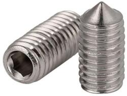 Belső kulcsnyilású hernyócsavar kúpos véggel, A2, Rozsdamentes, M12x30