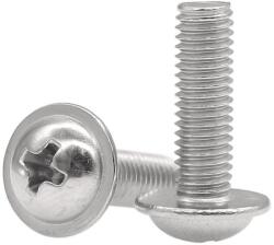  Bútorfogantyú csavar, D-fejű peremes kereszthornyos, Horganyzott, M4x30